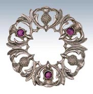 Brooch Thistle 3 Stone