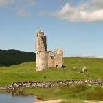 Remains of Ardvreck Castle, Assynt, built by the MacLeods around 1590